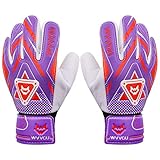 WVVOU Goalkeeper Gloves for Kids Youth, Soccer Goalie Gloves with Double Protection, Anti-Slip Socce