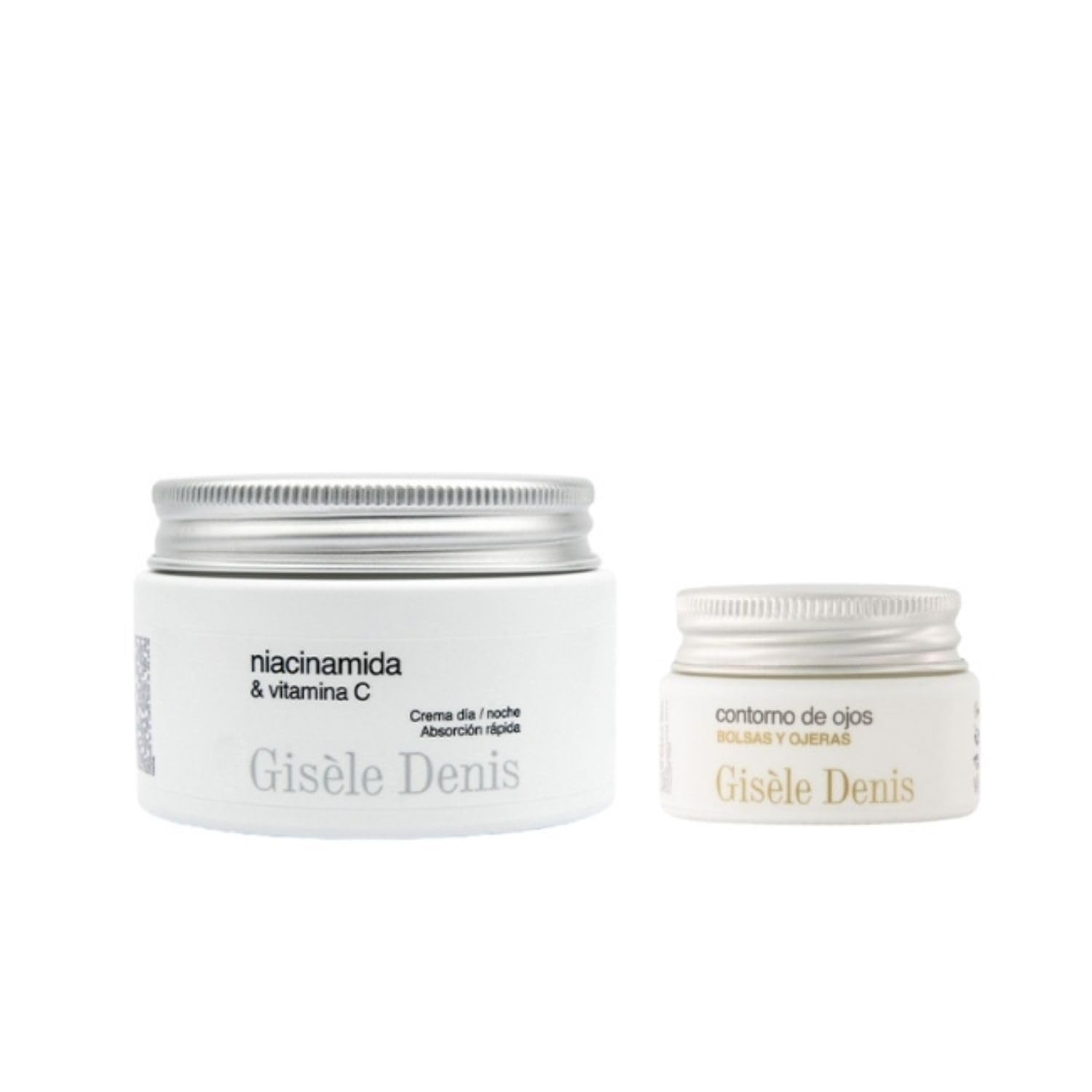 GISÈLE DENIS - Pack Regenerante de Día, Crema Facial Niacinamida y Vitamina C 50 ml + Contorno de Ojos Corrector Bolsas y Ojeras 15 ml, Cuidado de la Piel, Rutina Facial, Aporta Firmeza y Luminosidad