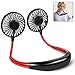 Produktbild USB Tragbarer Ventilator, Mini USB Ventilator, Mini-Fan USB Wiederaufladbarer Geräuscharm, Nackenventilator 3 Geschwindigkeiten mit LED-Licht, Sport Nackenbügel Fan Für Büro, Zuhause und im Freien