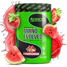 Species Nutrition Amino Evolved EAA & BCAA Powder, Fermented Branched Chain Amino Acids, Muscle Recovery & Endurance, Pre & Post Workout Supplement Strawberry Watermelon, 30 Servings