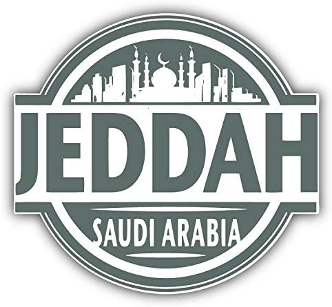 Jeddah Saudi Arabia Skyline Label Truck Car Window Bumper Sticker Decal 5"