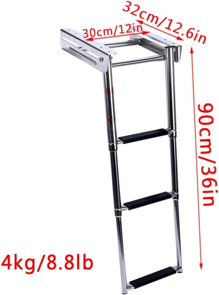 Échelle télescopique pliable et extensible pour plateforme de bateau - 2
