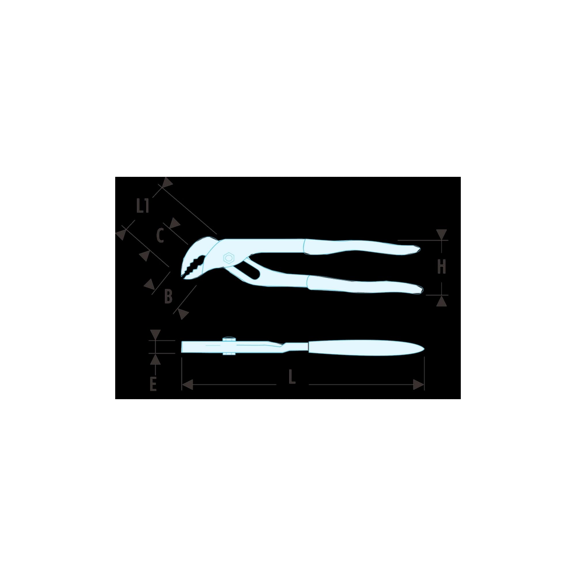 Facom 481.40 - ALICATES MULTITOMA MANDIBULA GRA PVC 40 CM