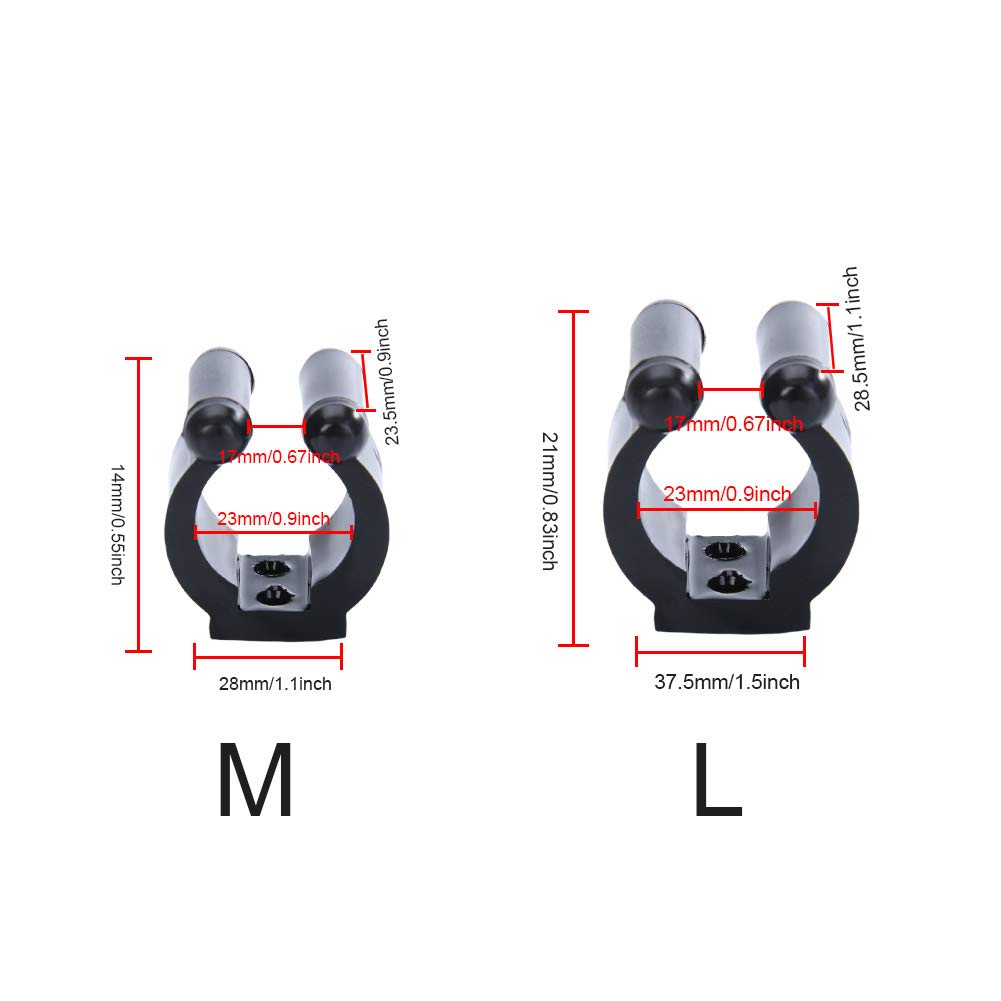 Yazhuq 20 clip per canna da pesca, clip per stecca da biliardo, clip per canna da pesca, clip per la localizzazione di stecca da biliardo, resistenti