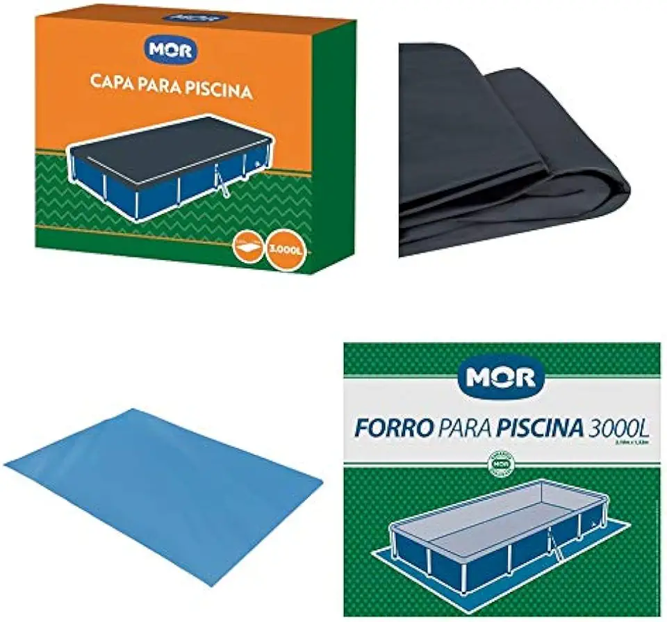 Kit Capa + Forro Para Piscina Standard 3000 Litros - Mor
