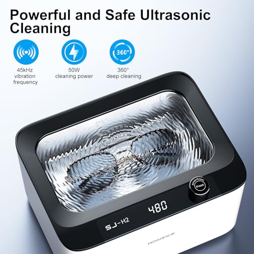 Hogance Ultraschallreinigungsgerät Ultraschallreiniger 900ML/50W, 45kHz Digitaler Ultraschallgerät...