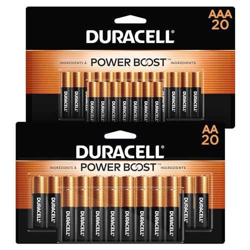 Image of Duracell - CopperTop AA + AAA Alkaline Batteries combo pack, 20 Count each - long lasting, all-purpose Double A & Triple A battery - 40 Count total