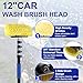 SKGPOLE 26Ft Reach Car Wash Brush with Long Handle, Car Cleaning Brush 12-Inch Soft Bristles, 5-20Foot Aluminium Telescoping Pole for Scratch-Free Cleaning RV, Car, Boats, Truck, Floors, Solar Panels