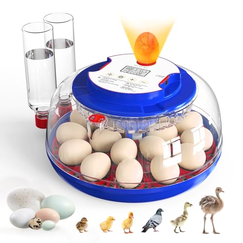 Incubators for Hatching Eggs, 18 Eggs Incubators with Egg Candler,
