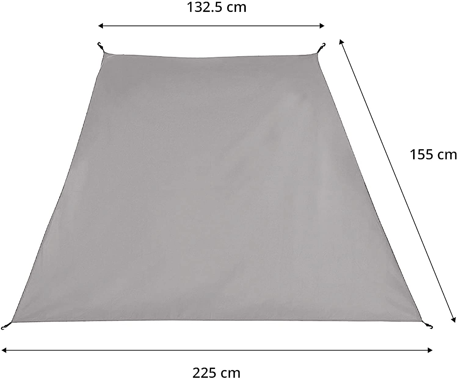 Lumaland Outdoor Pop Up Gazebo Sidewall, Side part Light Grey, 244 x 155 x 132,5 cm - Image 3