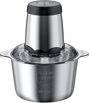 Electric Food processor/Food Chopper/Meat Grinder Electric with 2 Sets Stainless Steel /300W/2 Speed for Meat/Vegetables and Baby Food