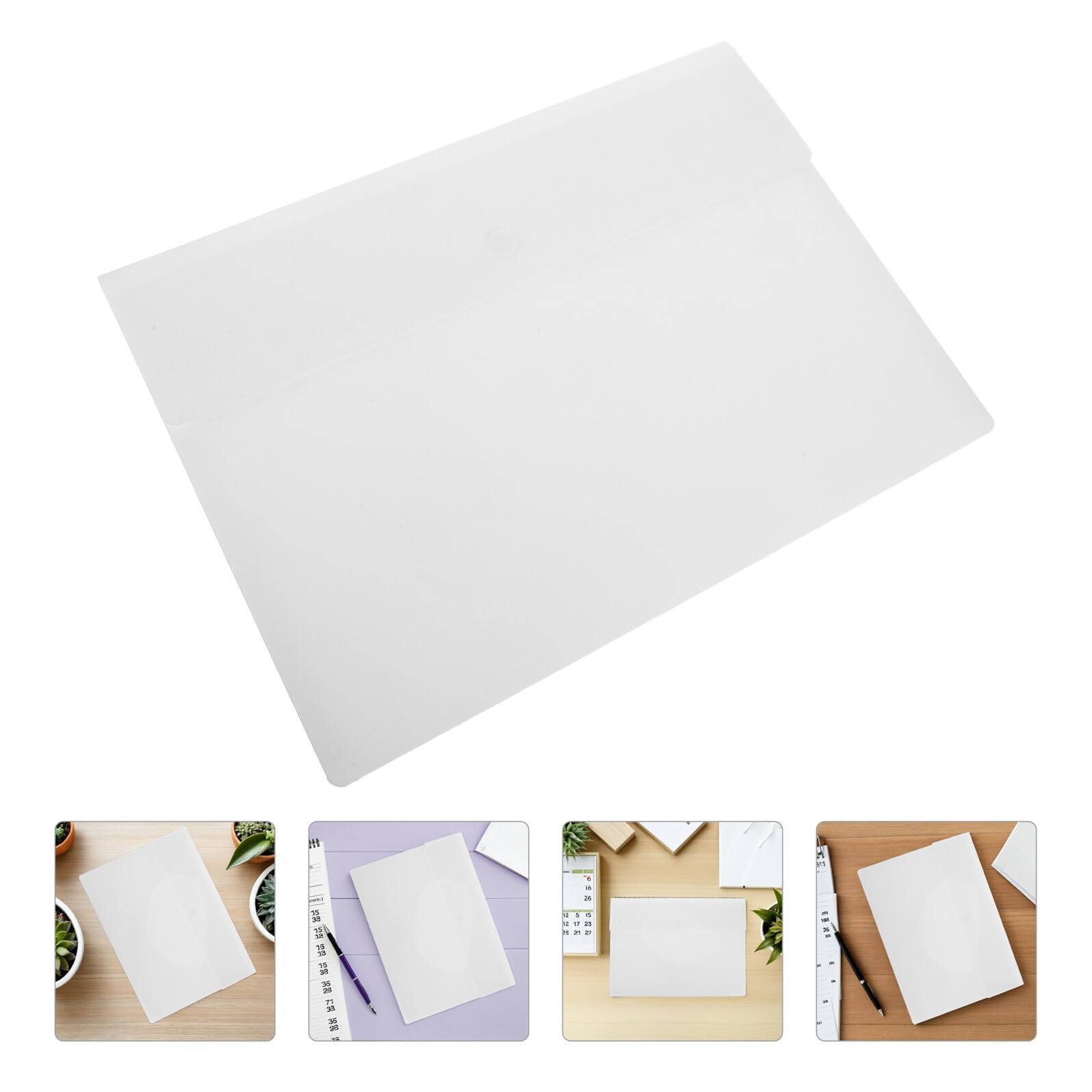 GALPADA Cartelle di Plastica A4 con Chiusura a Bottone Set da 10 Pezzi Portadocumenti Impermeabili Organizer per Ufficio e Scuola Cartelle Portadocumenti Resistenti in PP Spesso per