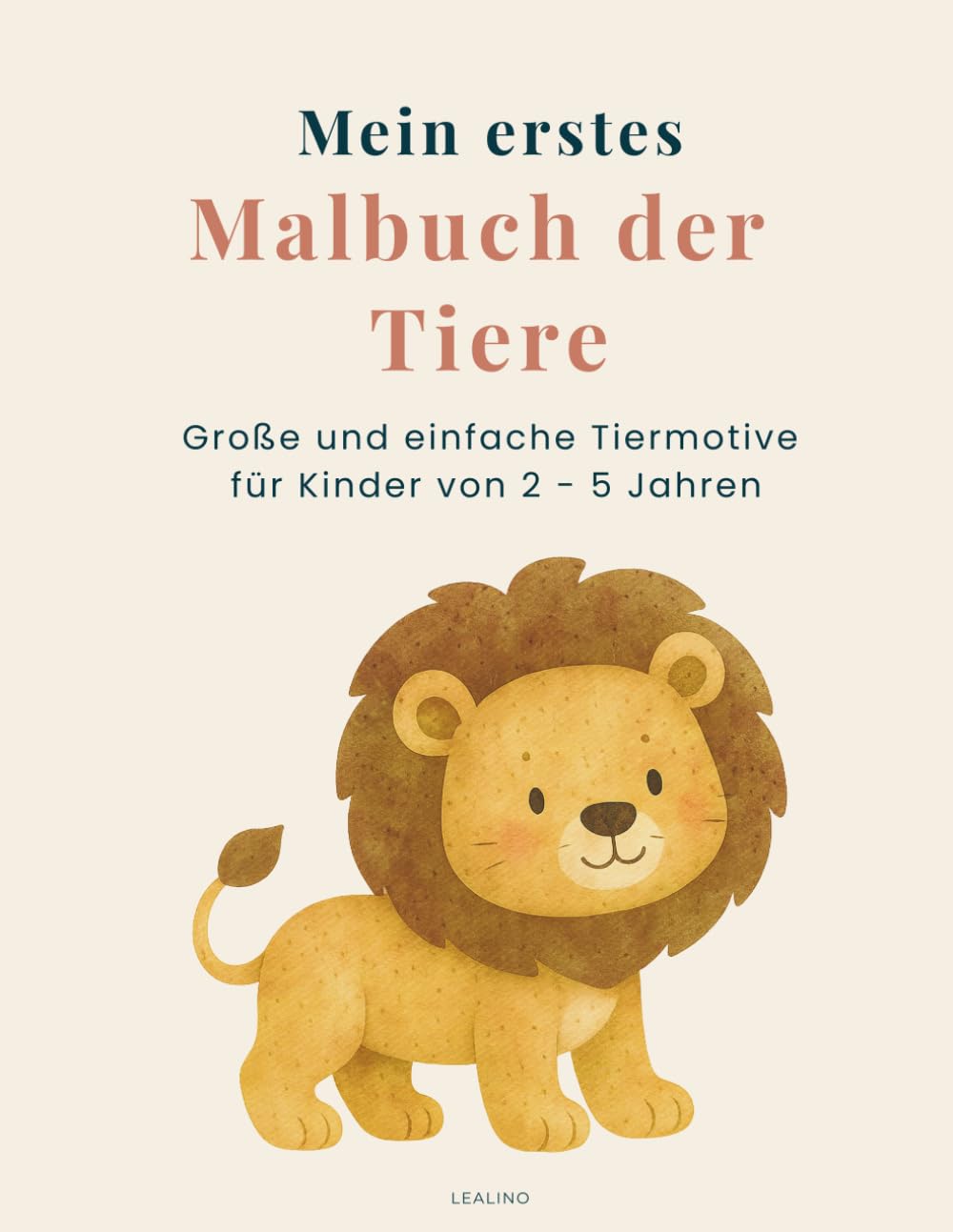 Mein erstes Tier-Malbuch ab 2 Jahren: Große und einfache Tiermotive mit dicken Linien für Kleinkinder