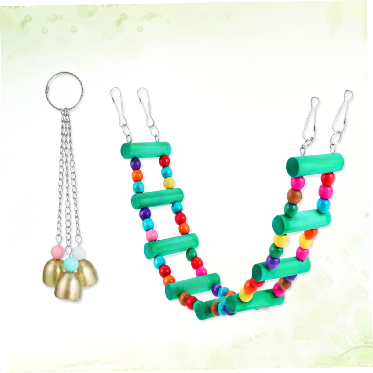 ABOOFAN Lot De 3 Balançoires pour Perroquets Jouets pour Cage À Oiseaux Échelles Et Balançoires pour Perruches Fournitures pour Animaux De Compagnie 2 Pièces X 3