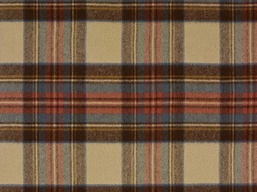 Moon Wool Plaid Throw Blanket, Merino Labmswool, Tartan Antique Dress Stewart, Made In Uk #TOP2