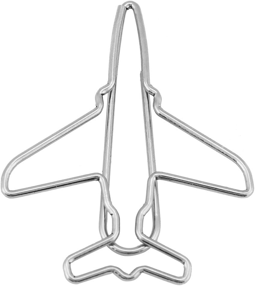 Airplane Paper Clips, Modern Style, Silver (10 Pieces - 3.5cm x 4.5cm, Stainless Steel) image 2