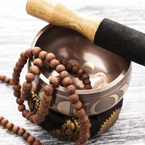 Image of The Healing Store 4 inch Tibetan Singing Bowls Set Meditation Sound Bowl hand Hammered For Yoga Meditation Mindfulness Healing & Chakra Balancing (CHERRISH)