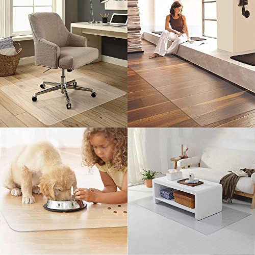 Trunxucl 1.5Mm Office Chair Mat For Hardwood Floor Multiple, Small Chair Mat Clear Easy Glide On Hard Floors, Rolling Chair Mat Plastic Mat Under Desk Chair (Size : 80X80Cm/32X32In) #TOP6