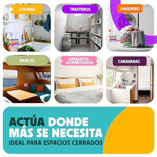Miniatura 3 de Dryboss Pack X 6 Deshumidificador Absorbente Anti Humedades De Armarios, Interior Casa, Cajones, Habitacion, Pared, Coche. Quita Olores Y Absorbe Humedades. Previene Condensación. Antihumedad