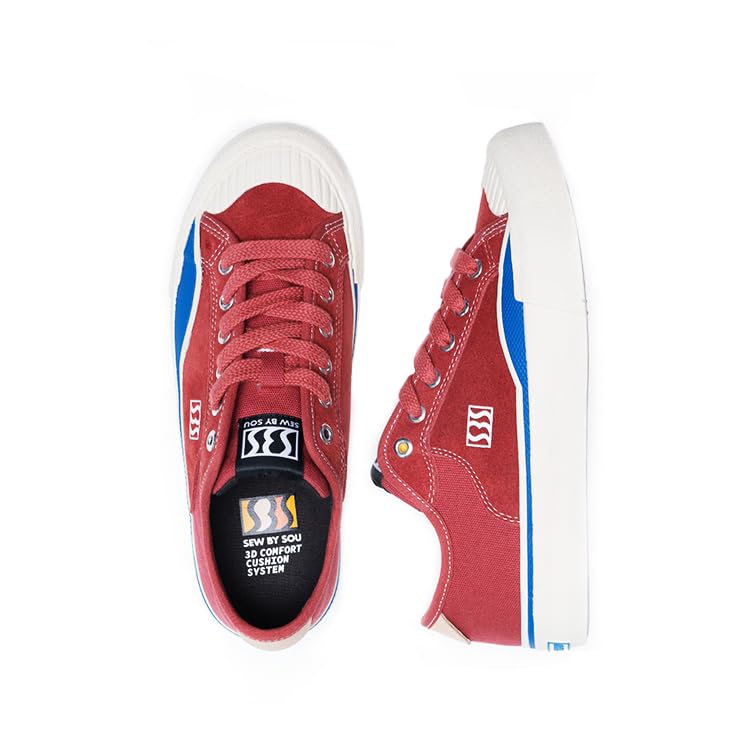 Image of Skateboard Shoes for Men Leather Low Top Pro Skateboarding Training Casual Sneakers