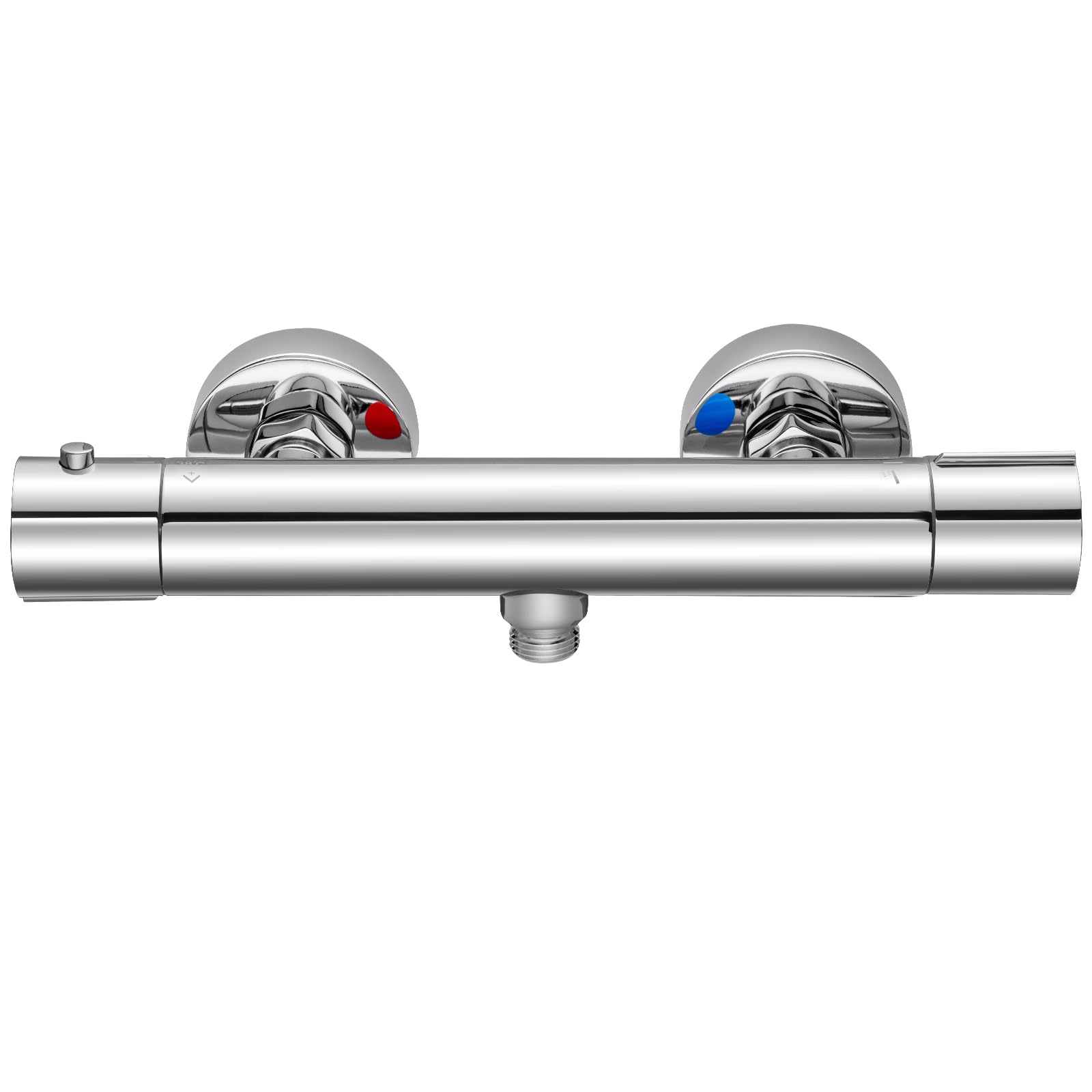 Auralum Miscelatore Doccia, Miscelatore Termostatico Doccia, Rubinetto Doccia da Muro con Controllo Costante Temperatura a 38℃, Miscelatore Doccia Esterno per Vasca da Bagno, con Deviatore Cromato