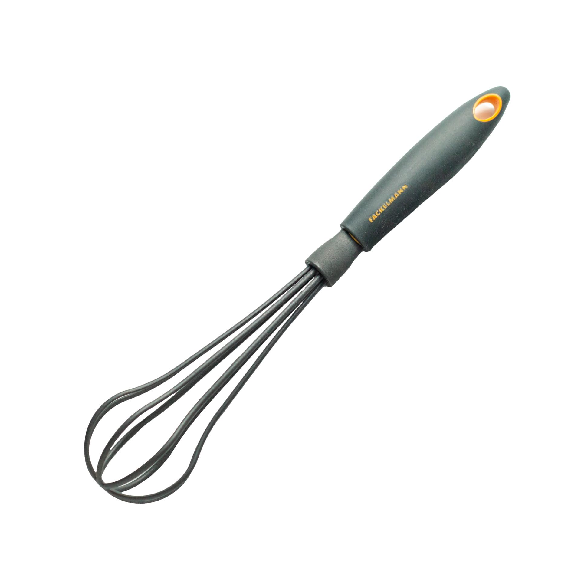 Fackelmann Soft Batidor Manual de Varillas, Nylon resistente hasta 220ºC y Mango Suave y Antideslizante de Polipropileno, Diseño Ergonómico, 29x7cm, 1 ud.
