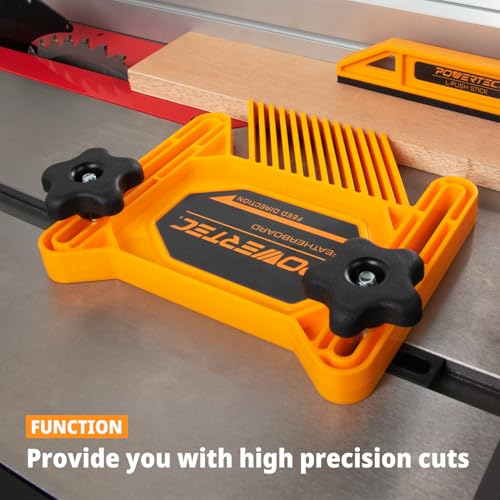 image for POWERTEC Universal Tandem Featherboards for Table Saw, Router Table, R