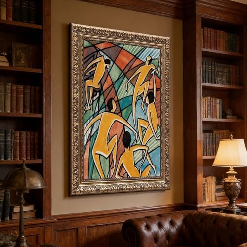 Impression sur toile expressionnisme abstrait vibrant pour décoration murale