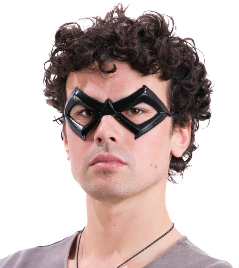 Masque rouge-gorge Jason Todd noir accessoire visage adulte