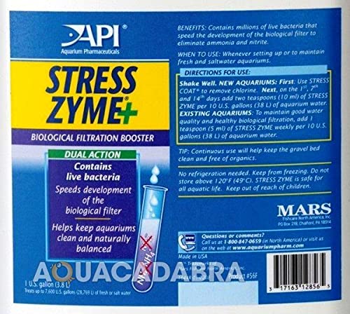 Image of API Stress Zyme Freshwater and Saltwater Aquarium Cleaning Solution 1-Gallon Bottle