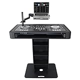 Prox XZF-DJCTBL Control Tower DJ Podium for Pioneer DDJ-REV7 XDJ-XZ DDJ-1000 Rane One - Black Finish