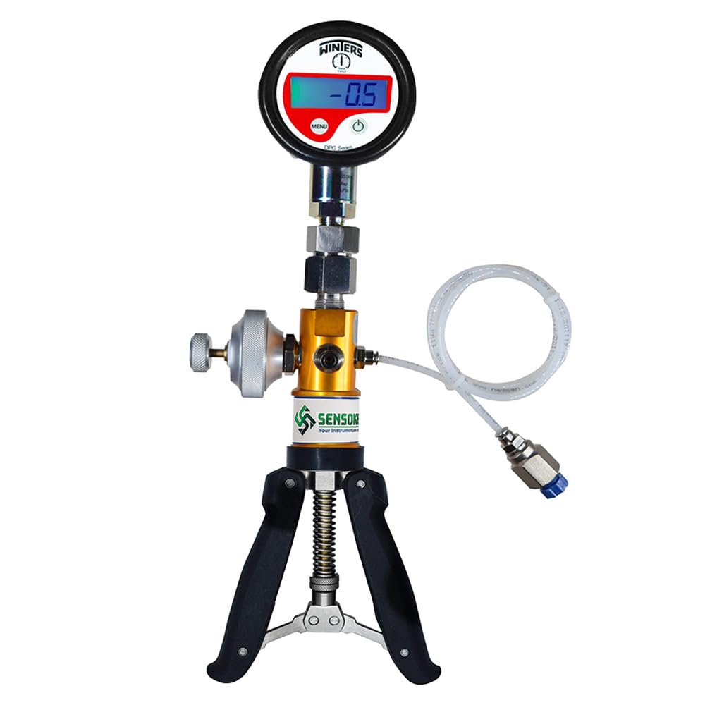 Hand Pump Calibrator with Pressure and Vacuum Gauge (Range: -1 to 25 Bar) for Calibration Labs, Field Calibration Model: SK-2200-DPG