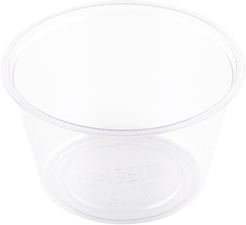 Miniatura 6 de Restaurantware Basic Nature - Tazas de salsa de 4 onzas, 100 tazas de condimentos, tapas se venden por separado, vasos desechables de plástico PLA