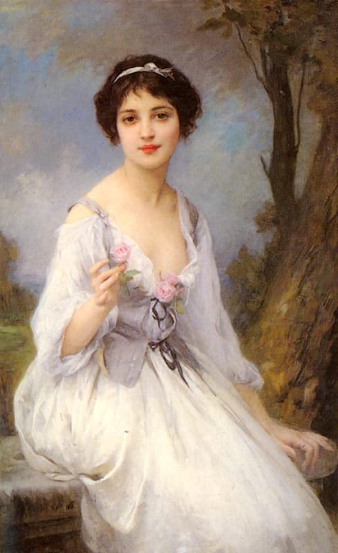 Murale tableau la rose rose de Charles Amable Lenoir decoration 60x90