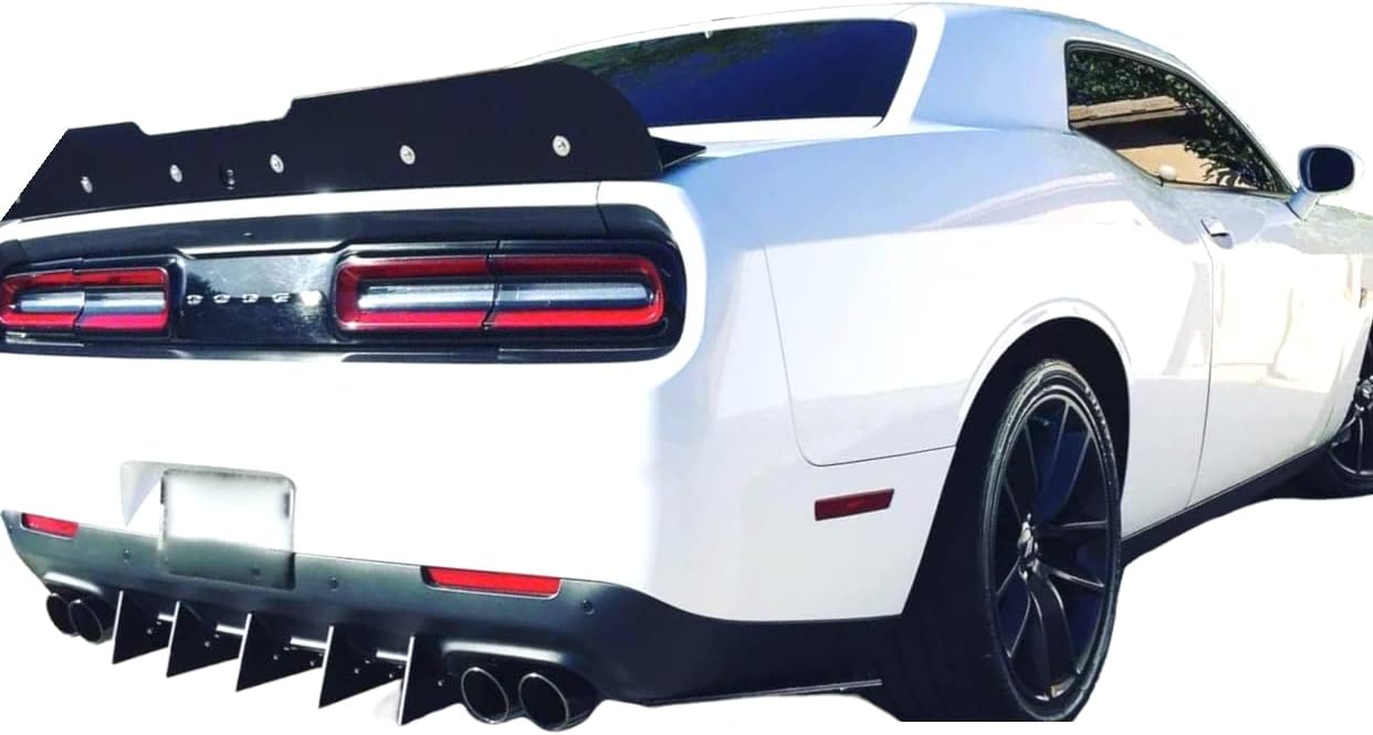 Rear Diffuser Kit 7 Piece V2 Compatible with Dodge Challenger 2015-2023