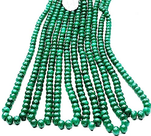 Collier en émeraude et rubis LKBEADS avec perles rondelles facettées haut de gamme