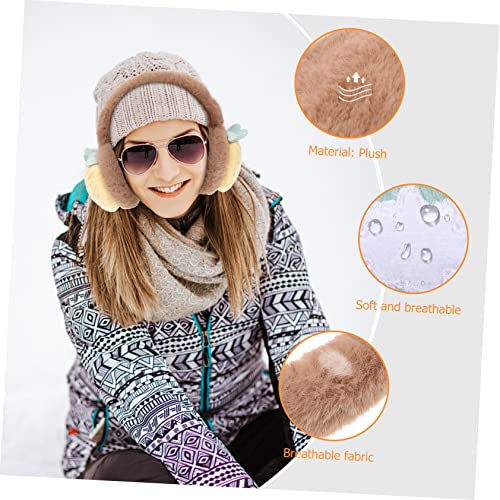 2pcs Comfortable Plush Ear Muffs for Winter Warmth Adorable Outdoor Ear Warmers for Boy Girl Adults for Ice Skating Sledding Skiing Activities4