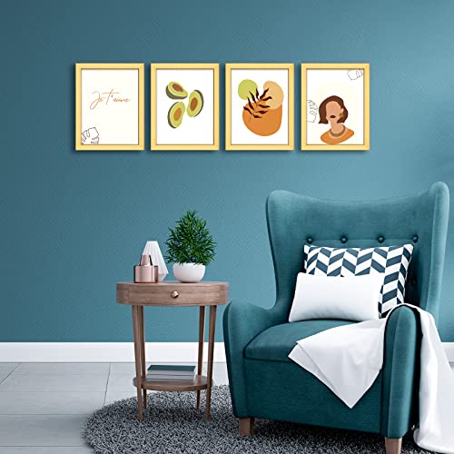 Annecy 8X10 Picture Frames 4 Pack, Distressed Gold Rustic Photo Frame With Real Glass, For Wall Mounting & Tabletop Display, 8 By 10 Picture Frames Set Of 4 Perfect For Home Decor And Office Decor #TOP1