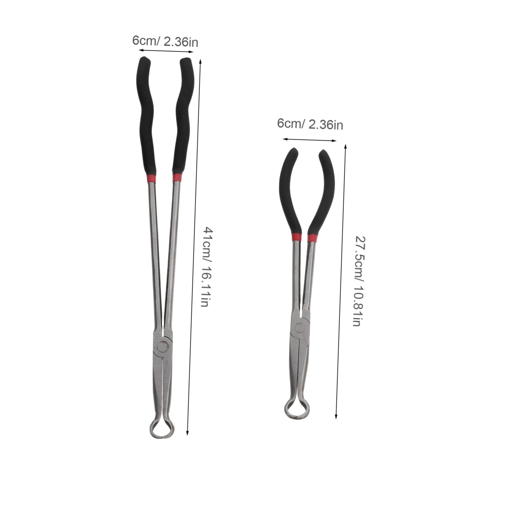 Pinza Lunga O-type 2 Pezzi in Acciaio al Carbonio per Precisione