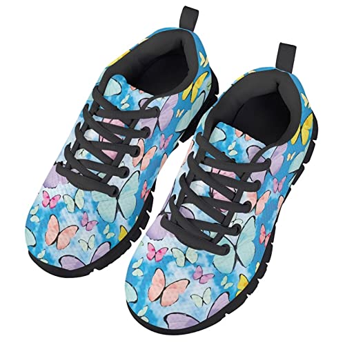 Kids Mesh Breathable Casual Sneakers Lace Up Comfort Shoes for Boys Girls