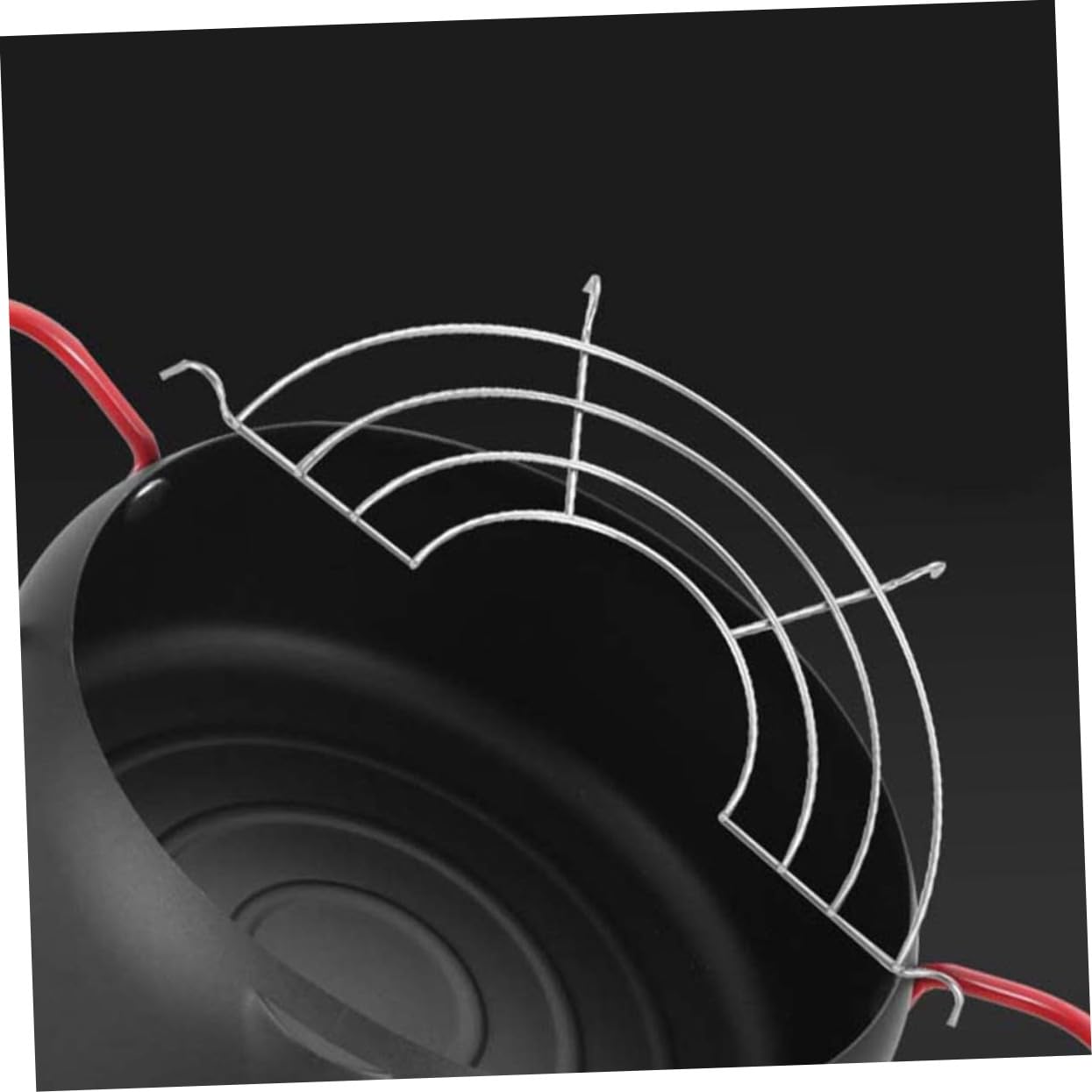 ABOOFAN 22cm Mini Fryer Japanese Style Frying Pot with Detachable Rack Heat Retaining Dishwasher Safe