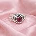 Natural Red Garnet Gemstone Ring | Pure 925 Sterling Silver Ring | Handmade Vintage Boho Statement Design Ring | Silver Jewellery Gift for Women (6)