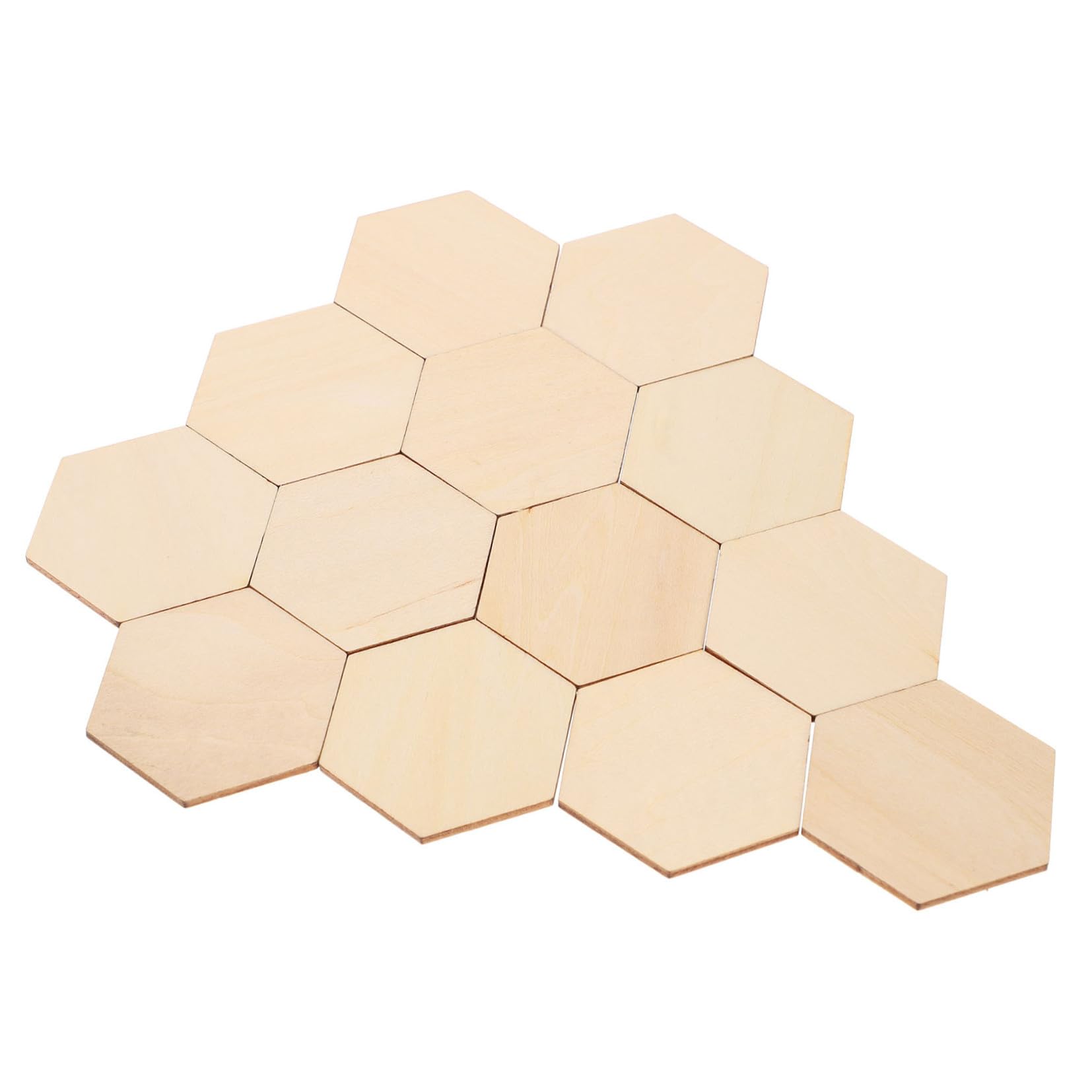 50 Pezzi Bottoni Natalizi Legno Sagome Esagonali in Legno, Sicure da Usare, per Fai da Te, Decorazioni per Compleanno e Matrimonio