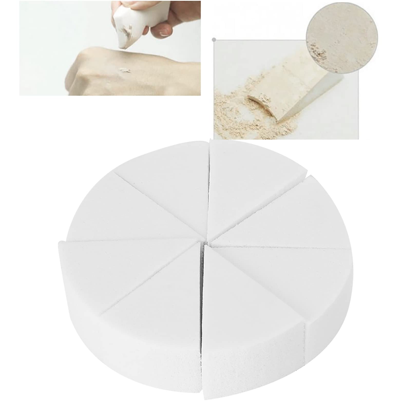 Puff en Polvo, Esponja de Maquillaje Altamente Eficaz, 8 Puffs Muestran Principiantes para Amantes del Maquillaje.