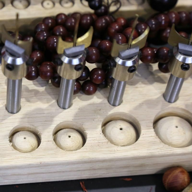 16Pcs Milling Cutter Wooden Beads Drills Bit 14-25mm Carbide Router Bit Ball Blade Drill Bits Woodworking Tools