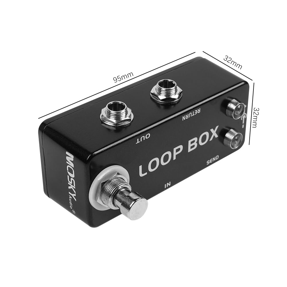 Mini Robusto commutatore di Loop in Metallo True Bypass per Strumenti Musicali, selettore di Loop di Effetti durevoli, Routing del Segnale Regolabile per chitarristi e Musicisti