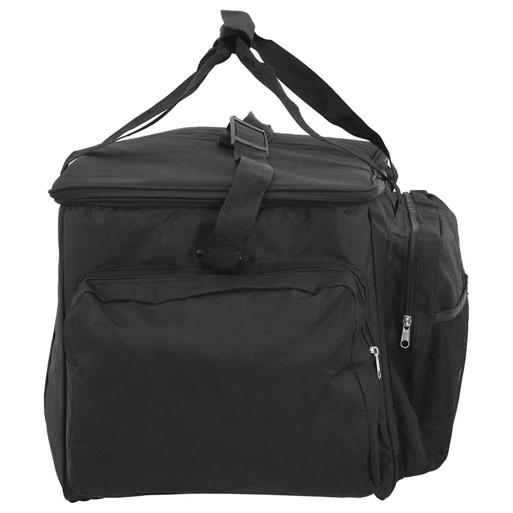 Wodoszczelna torba wędkarska z tkaniny Oxford 600D, czarna, z izolującą ścianką działową, 84 x 35 x 35 cm, regulowany pasek do noszenia, organizer na akcesoria wędkarskie, plecak, outdoor