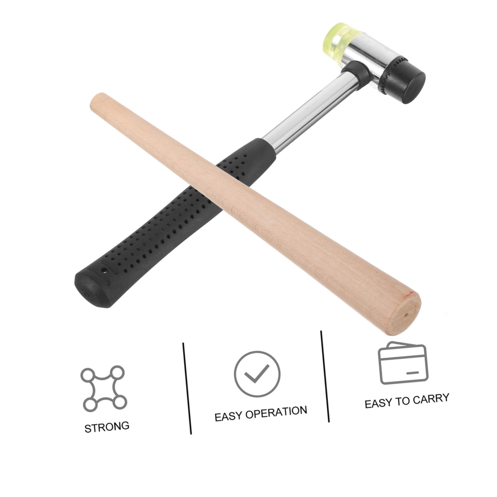 NOLITOY Kit Reparación Joyas con Mandril Ligero y Martillo de Goma Herramienta Forma Anillos para Ajustar y Forma Portátil y Práctico para Anillos de Boda y Joyería