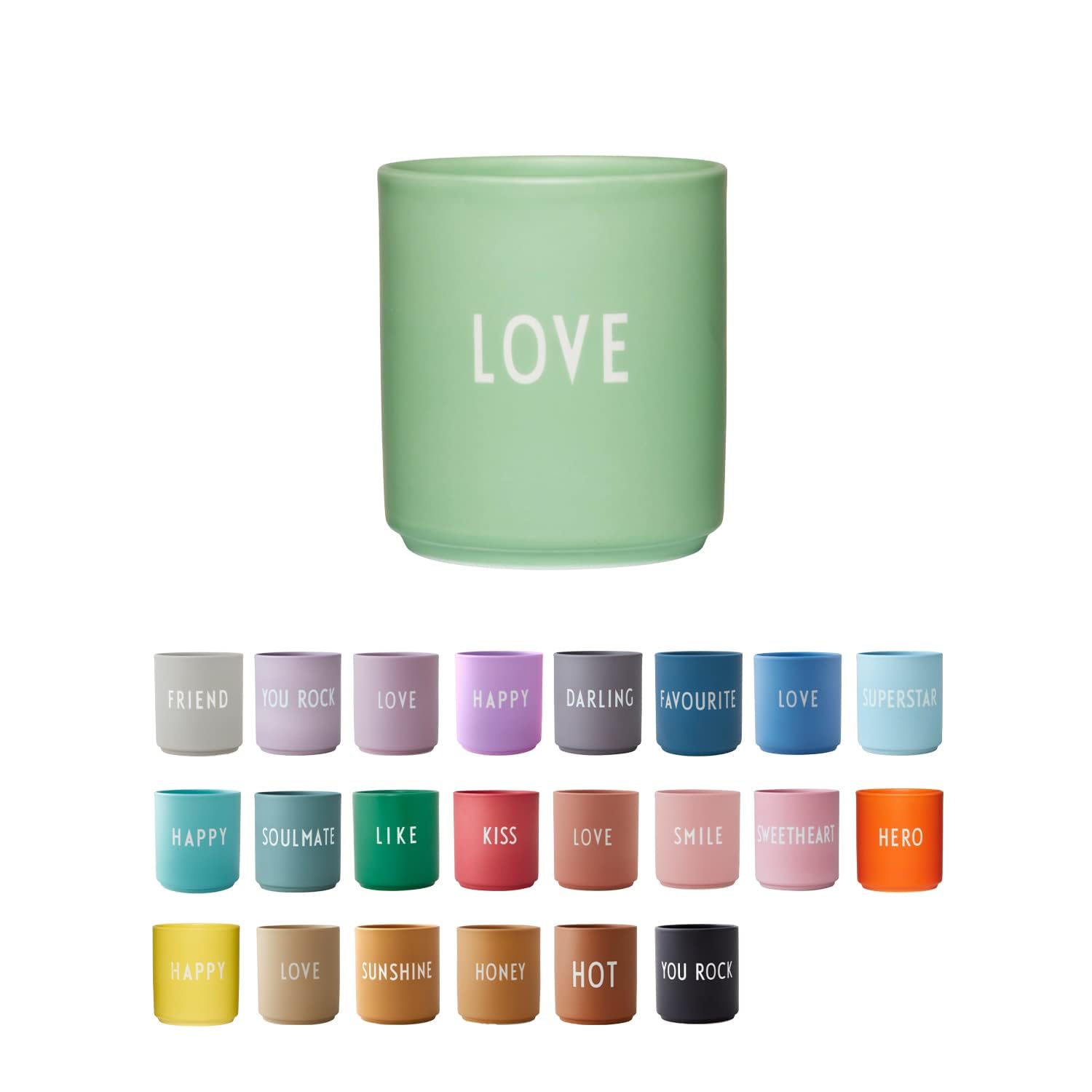Design Letters Tazzine Caffe | Ideale come Regali Natale, Decorazioni Natalizie | Regali Natale Donna, Regalo Uomo Natale | Tazzine Caffe Particolari | Porcellana Tazza Colazione, Tazze Da The 250 Ml