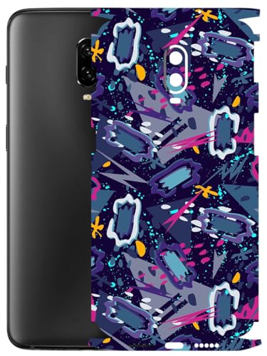 Image of AtOdds - Full Body Back Screen Guard Protector Film - Lamination Wrap Skin Sticker Compatible with ONEPLUS 6T | Scratchproof Matte Finish (Abstract)